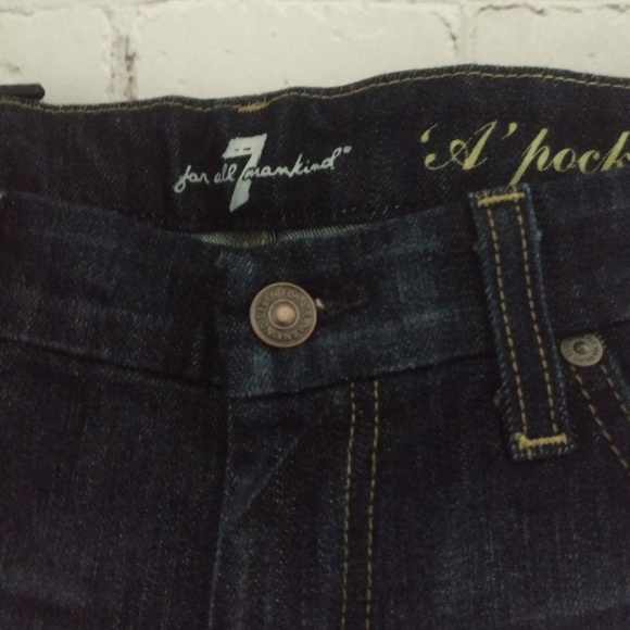 7 For All Mankind "A" Pocket Skinny Boot Cut Jeans - Picture 2 of 5